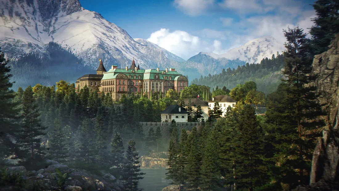 Slovakia location in 007 First Light — grand mountain hotel surveillance