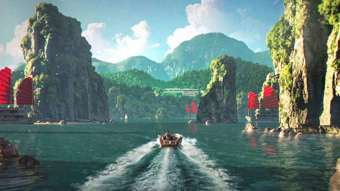 Vietnam location in 007 First Light — luxury resort intercept