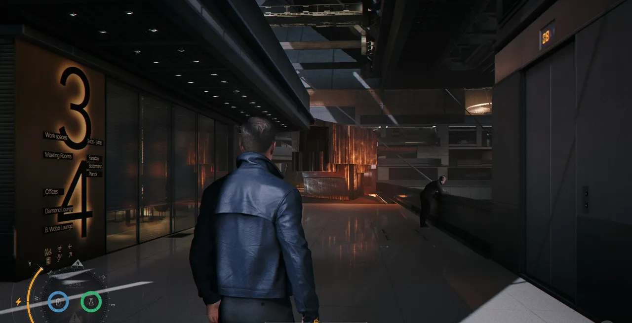 Webb Industries HQ location in 007 First Light — high-tech corporate infiltration